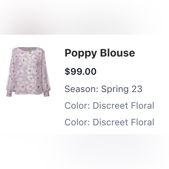 CAbi Lavender Floral Blouse - Picture 8 of 8